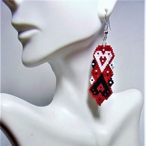 Beaded Valentine Earrings